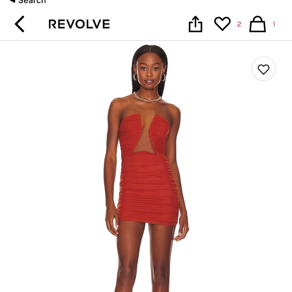 Revolve Thea Ruched Dress Small